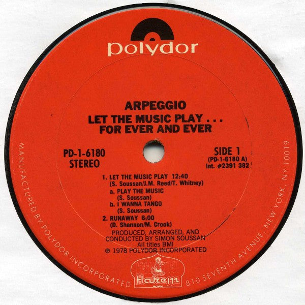 Arpeggio - Let The Music Play ... (LP, Album, Partially Mixed, Stereo) (Very Good Plus (VG+))