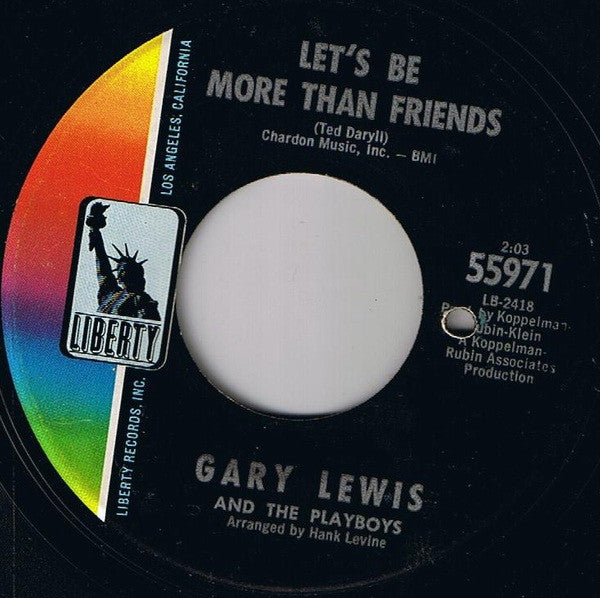 Gary Lewis & The Playboys - Girls In Love (7", Single, 45 RPM) (Very Good (VG))