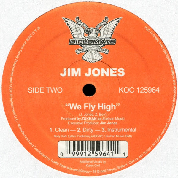 Jim Jones - Reppin' Time / We Fly High (12", 33 ⅓ RPM, Stereo) (Very Good Plus (VG+))