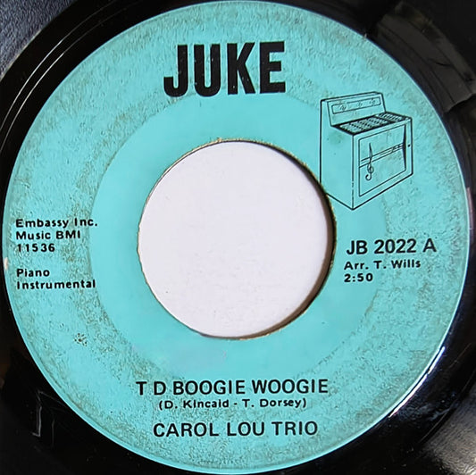 Carol Lou Trio - T D Boogie Woogie / Lullaby Of Birdland (7", 45 RPM, Single) (Very Good (VG))