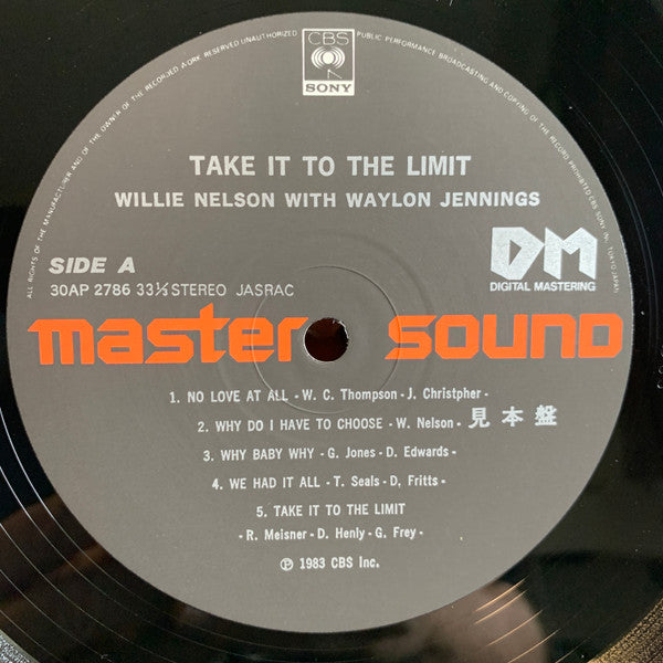 Waylon Jennings & Willie Nelson - Take It To The Limit (LP, Album, Promo, Stereo) (Very Good (VG))