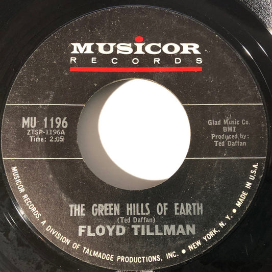 Floyd Tillman - The Green Hills of Earth (7", 45 RPM, Single) (Very Good (VG))