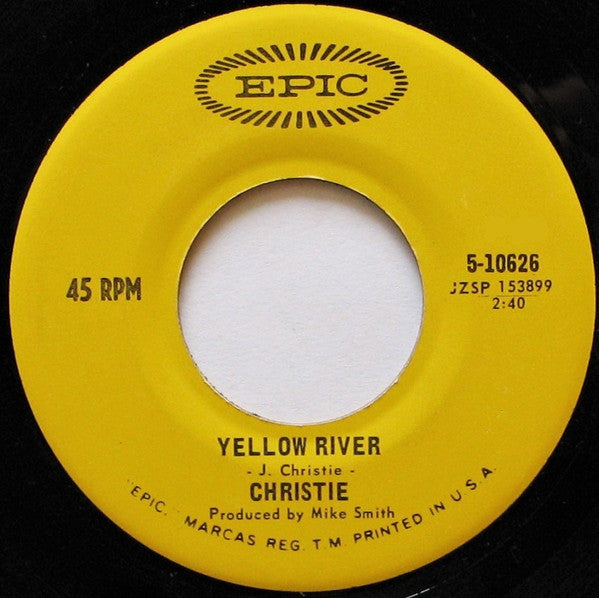 Christie - Yellow River / Down The Mississippi Line (7", Single, 45 RPM) (Very Good (VG))