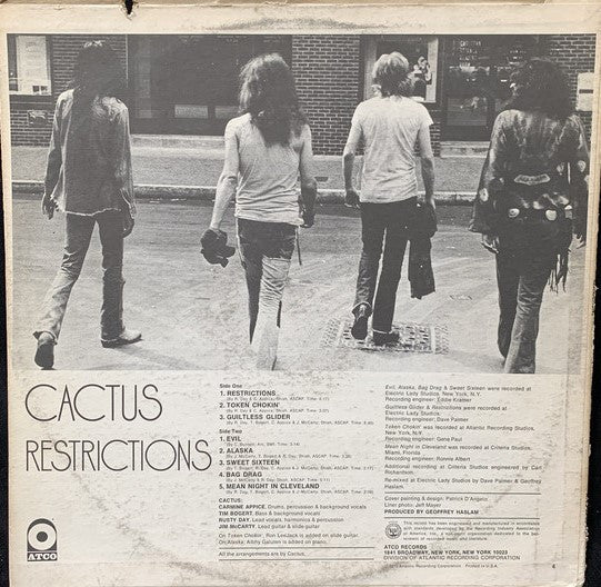Cactus - Restrictions (LP, Album, Stereo) (Very Good Plus (VG+))