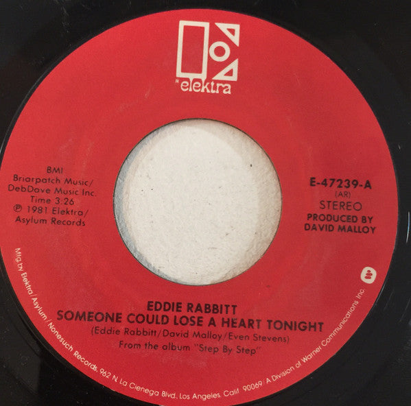 Eddie Rabbitt - Someone Could Lose A Heart Tonight / Nobody Loves Me Like My Baby (7", 45 RPM, Single) (Very Good (VG))