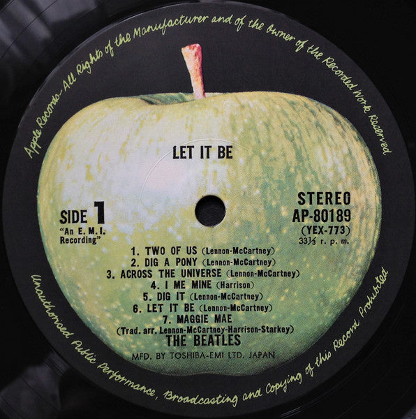 The Beatles - Let It Be (LP, Album, RE, Stereo) (Very Good (VG))