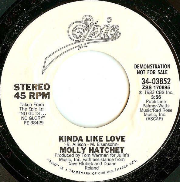 Molly Hatchet - Kinda Like Love (7", 45 RPM, Promo) (Very Good (VG))
