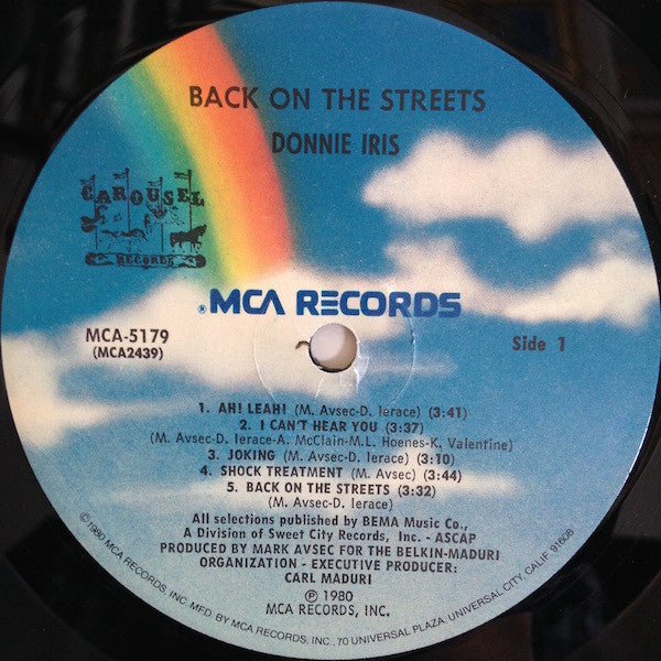 Donnie Iris - Back On The Streets (LP, Album, Stereo) (Very Good (VG))