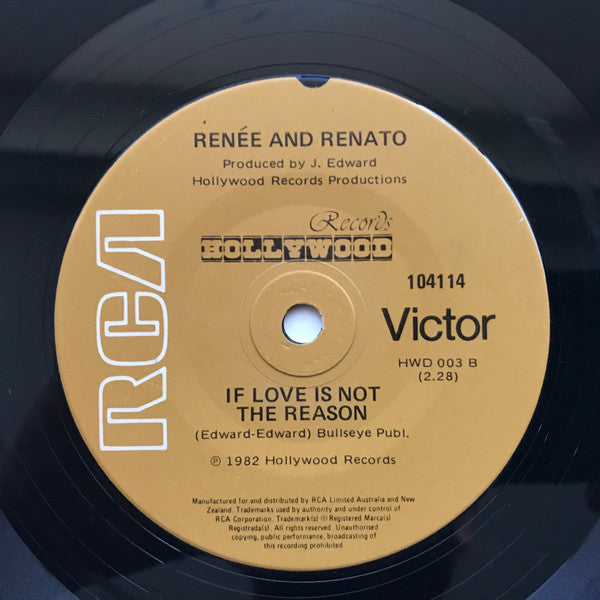 Renée & Renato - Save Your Love / If Love Is Not The Reason (7") (Very Good (VG))