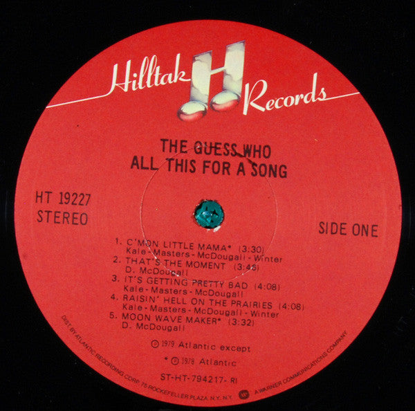 The Guess Who - All This For A Song (LP, Album) (Very Good Plus (VG+))