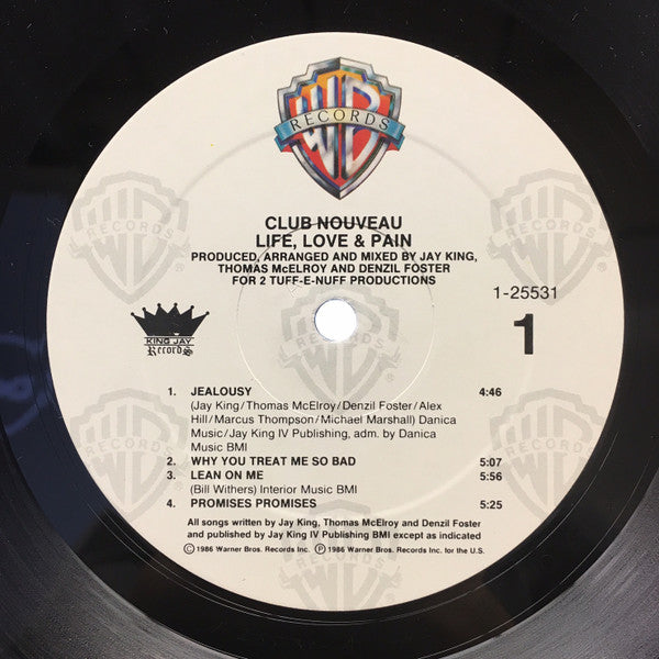Club Nouveau - Life, Love & Pain (LP, Album, Stereo) (Very Good Plus (VG+))