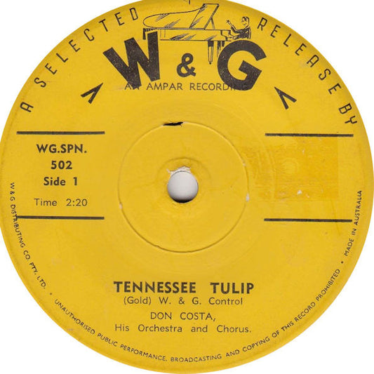 Don Costa, Don Costa's Orchestra And Chorus - Tennessee Tulip  (7", 45 RPM, Single) (Good Plus (G+))
