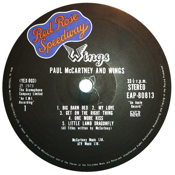 Wings - Red Rose Speedway = レッド・ローズ・スピードウェイ (LP, Album) (Very Good Plus (VG+))