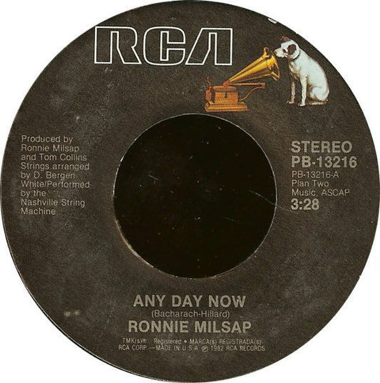 Ronnie Milsap - Any Day Now (7", 45 RPM, Styrene, Stereo) (Very Good (VG))