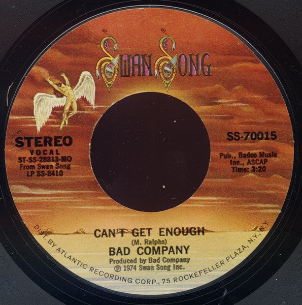Bad Company - Can't Get Enough (7", Single) (Very Good (VG))