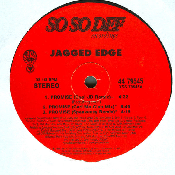 Jagged Edge - Promise (12", 33 ⅓ RPM, Stereo) (Very Good Plus (VG+))