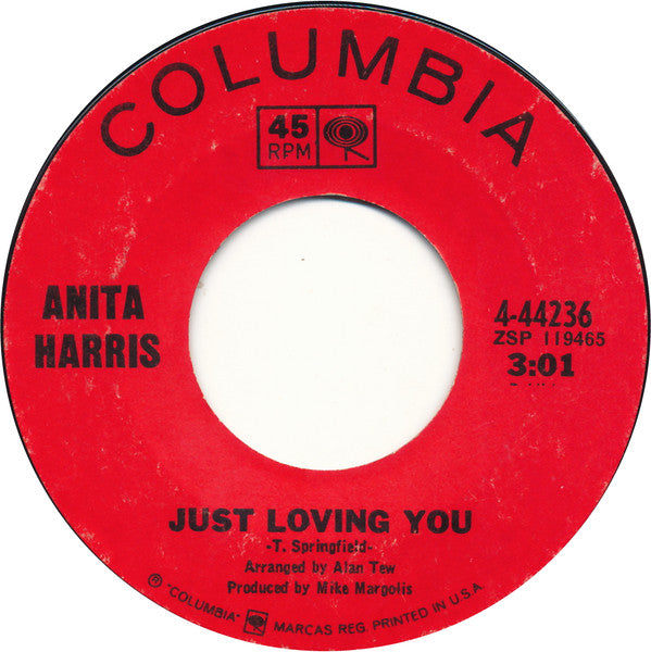 Anita Harris - Just Loving You (7", 45 RPM, Single) (Very Good (VG))
