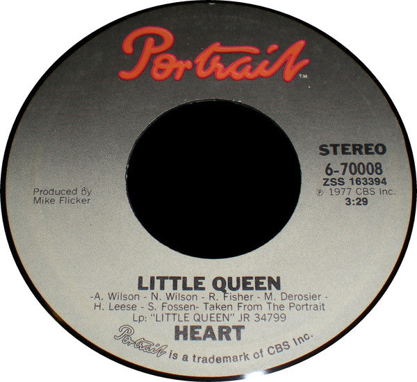 Heart - Little Queen (7", 45 RPM, Single, Styrene, Stereo) (Very Good (VG))