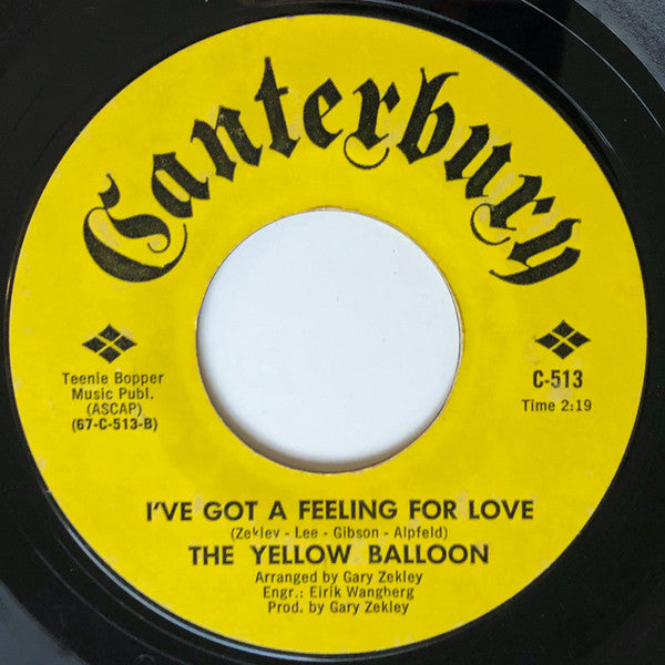 Yellow Balloon - Good Feelin' Time (7", 45 RPM, Single) (Good (G))