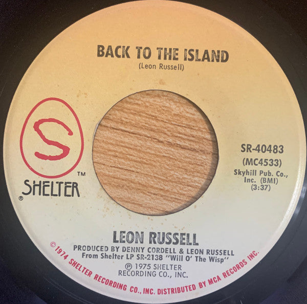 Leon Russell - Back To The Island (7", 45 RPM, Single) (Very Good (VG))