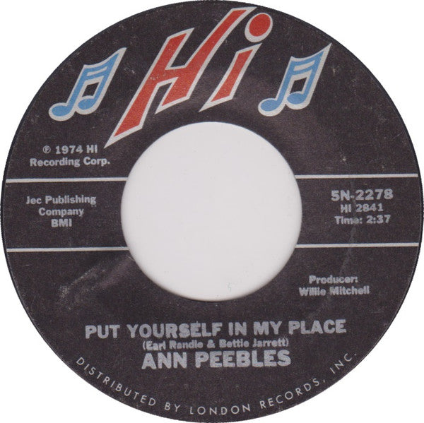 Ann Peebles - Put Yourself In My Place (7", 45 RPM, Single, Styrene) (Very Good (VG))
