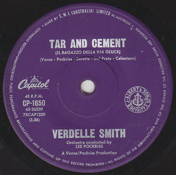 Verdelle Smith - Tar And Cement (7", 45 RPM, Single) (Very Good (VG))