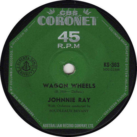 Johnnie Ray - Wagon Wheels / When It's Springtime In The Rockies (7", 45 RPM, Single) (Good Plus (G+))