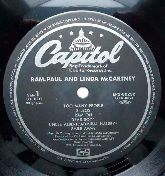 Paul & Linda McCartney - Ram = ラム (LP, Album, RE) (Very Good Plus (VG+))