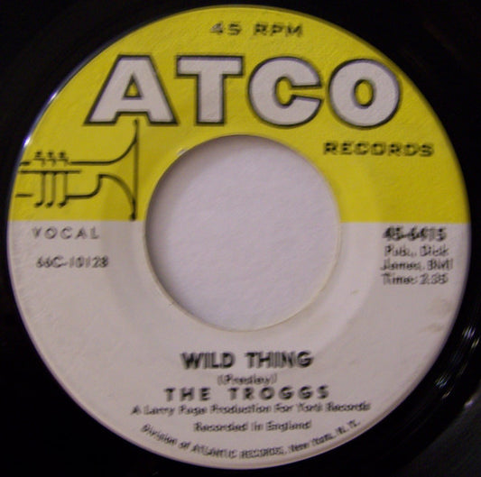 The Troggs - Wild Thing / With A Girl Like You (7", 45 RPM, Misprint) (Very Good (VG))