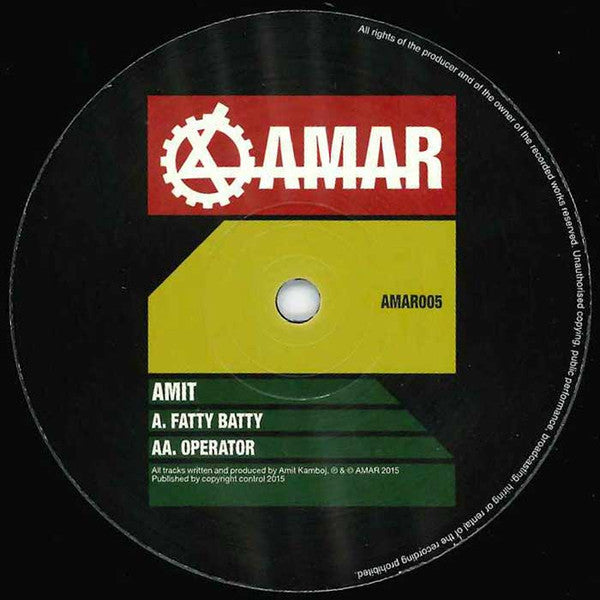 Amit - Fatty Batty / Operator (10") (Very Good Plus (VG+))