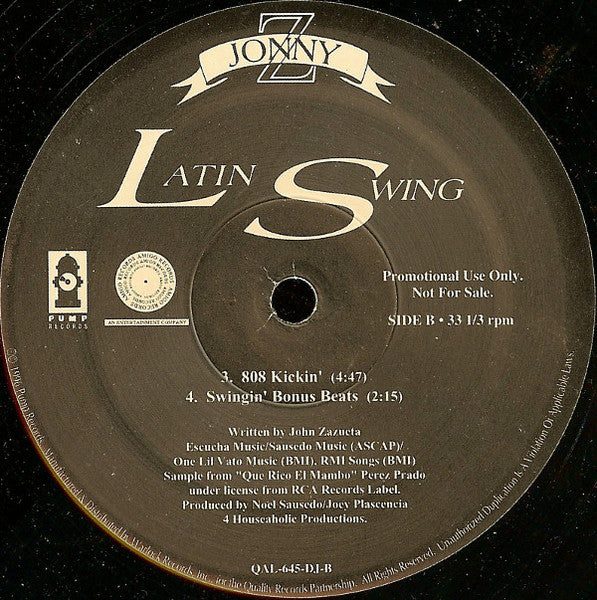 Jonny Z - Latin Swing (12", Maxi, Promo) (Very Good Plus (VG+))