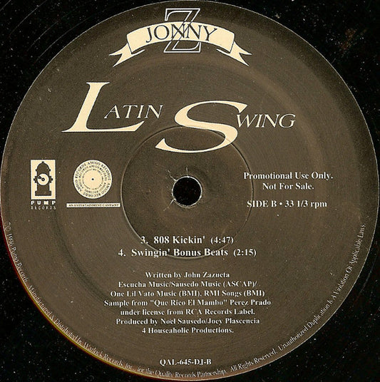 Jonny Z - Latin Swing (12", Maxi, Promo) (Very Good Plus (VG+))
