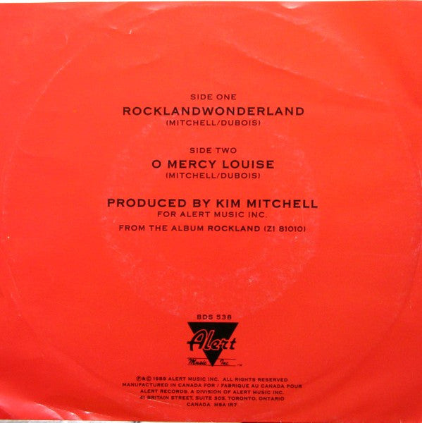 Kim Mitchell - Rocklandwonderland (7", 45 RPM, Single) (Very Good (VG))