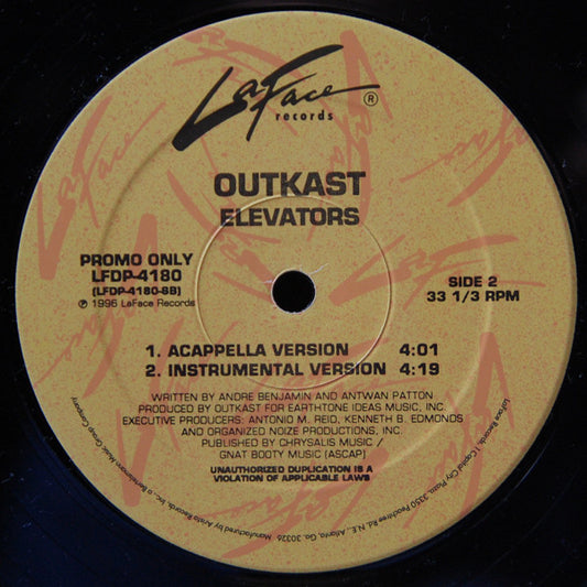 OutKast - Elevators (Me & You) (12", Promo) (Very Good (VG))