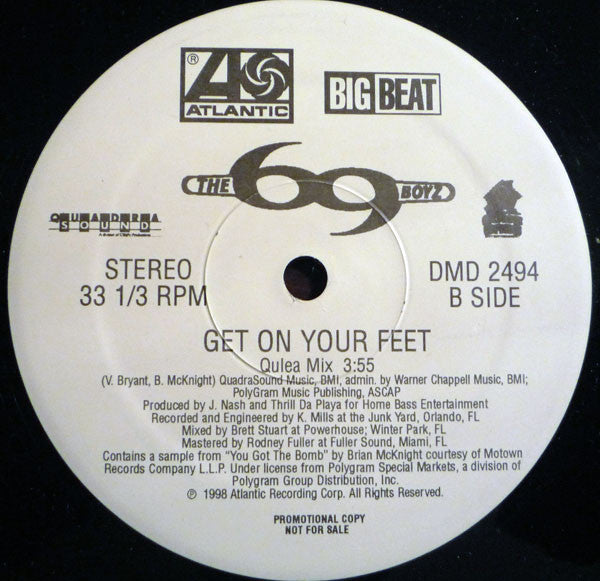69 Boyz, Lana - Get On Your Feet (Remixes) (12", 33 ⅓ RPM, Promo) (Very Good (VG))