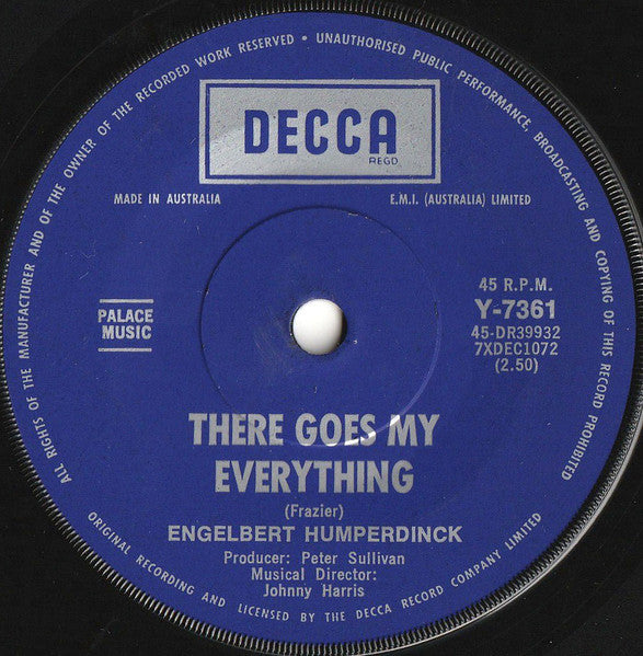 Engelbert Humperdinck - There Goes My Everything (7", 45 RPM, Single) (Very Good (VG))