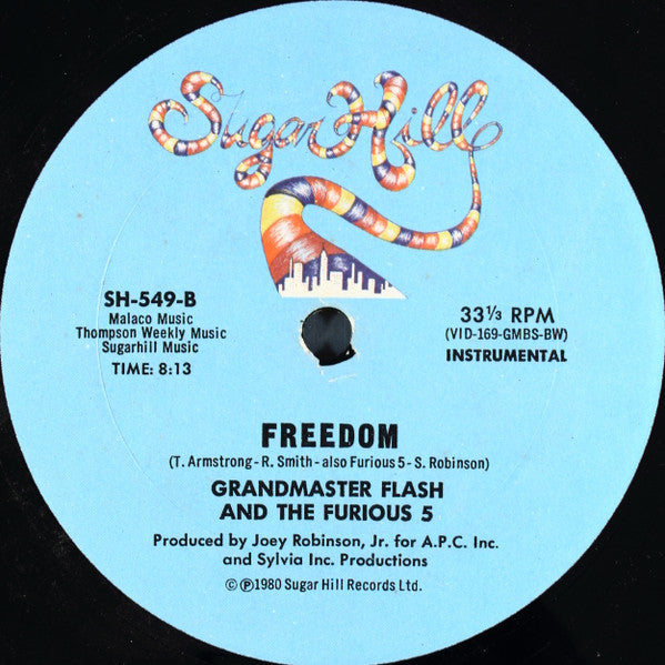 Grandmaster Flash & The Furious Five - Freedom (12", 33 ⅓ RPM) (Very Good (VG))