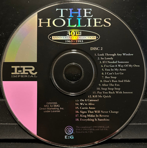 The Hollies - 30th Anniversary Collection 1963-1993 (3xCD, Comp, Club, RM) (Very Good (VG))