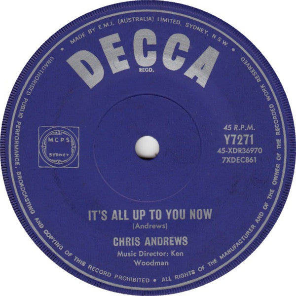 Chris Andrews - To Whom It Concerns (7", 45 RPM, Single) (Very Good (VG))