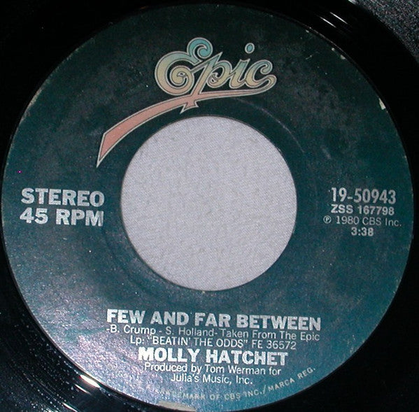 Molly Hatchet - Beatin' The Odds (7", 45 RPM, Styrene, Stereo) (Very Good (VG))