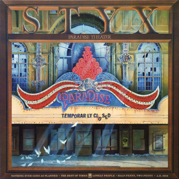 Styx - Paradise Theatre (LP, Album, Etched, Stereo) (Very Good (VG))