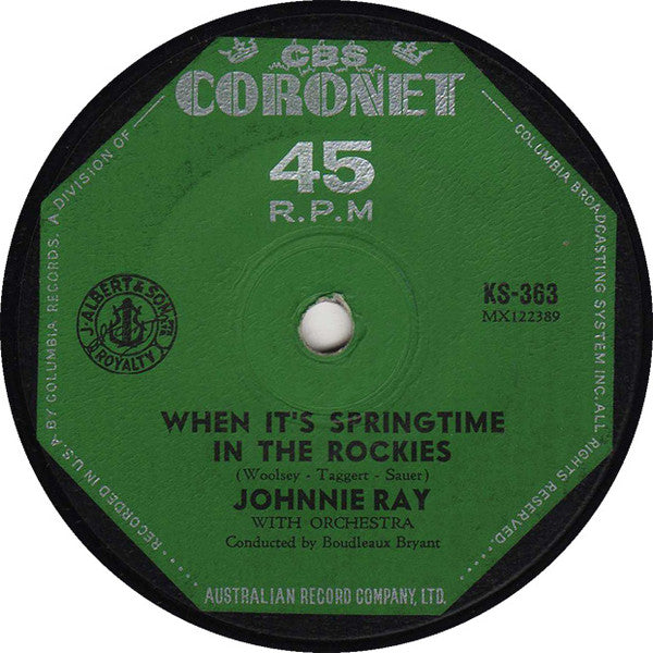 Johnnie Ray - Wagon Wheels / When It's Springtime In The Rockies (7", 45 RPM, Single) (Good Plus (G+))