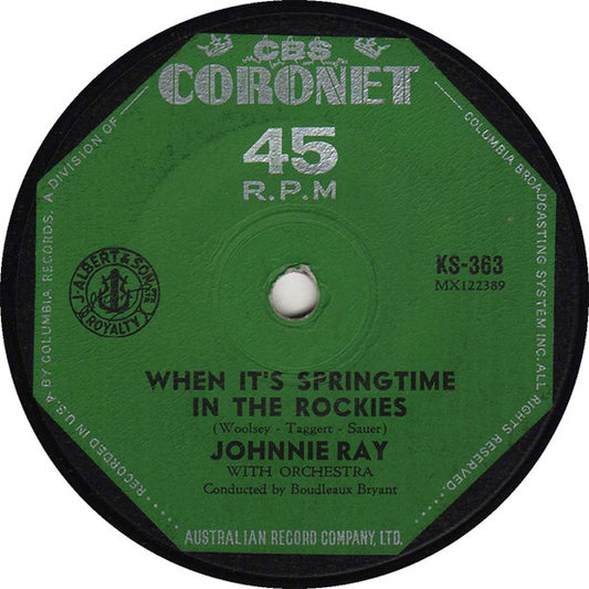 Johnnie Ray - Wagon Wheels / When It's Springtime In The Rockies (7", 45 RPM, Single) (Good Plus (G+))