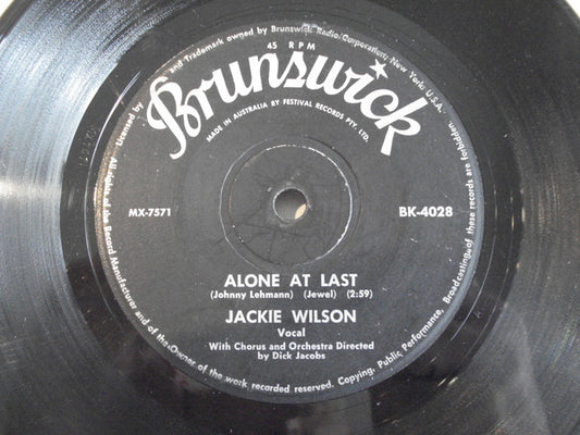 Jackie Wilson - Alone At Last (7", 45 RPM, Single) (Good Plus (G+))