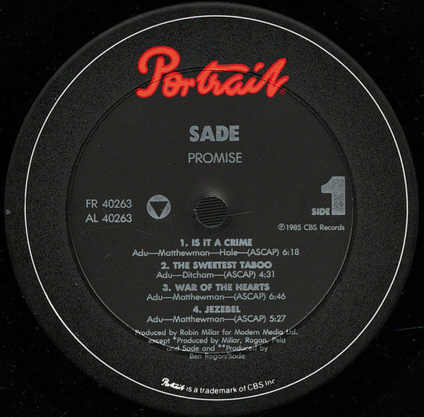 Sade - Promise (LP, Album, RP, Stereo) (Very Good Plus (VG+))