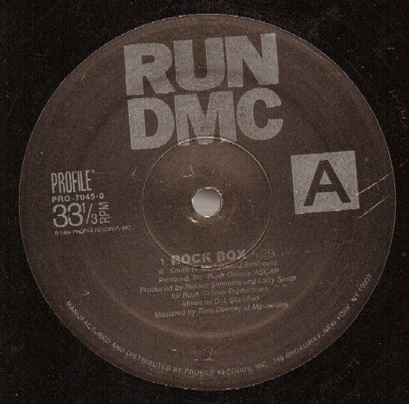 Run-DMC - Rock Box (12", 33 ⅓ RPM, Single, RE) (Good Plus (G+))