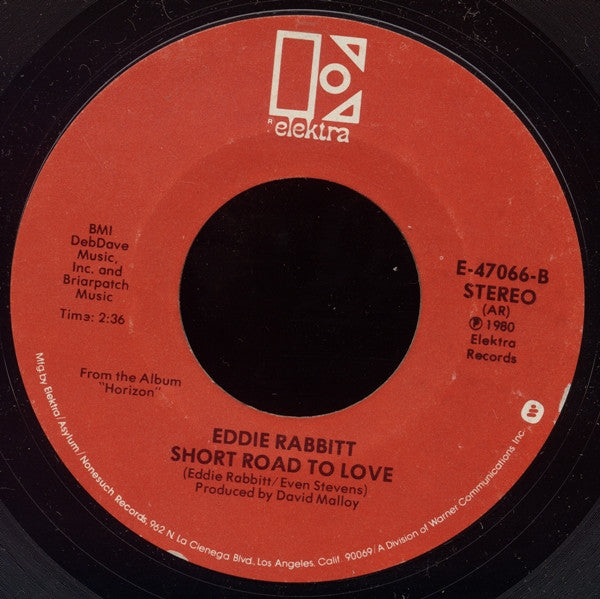 Eddie Rabbitt - I Love A Rainy Night (7", 45 RPM, Single, Styrene, Stereo) (Very Good (VG))