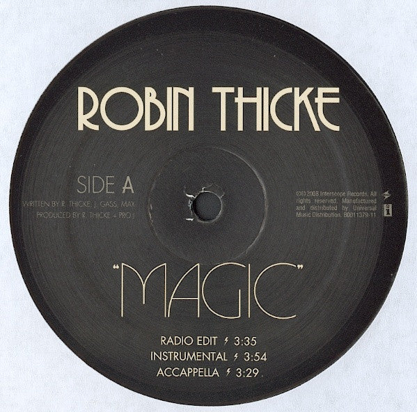 Robin Thicke - Magic (12", 33 ⅓ RPM, Single) (Very Good Plus (VG+))