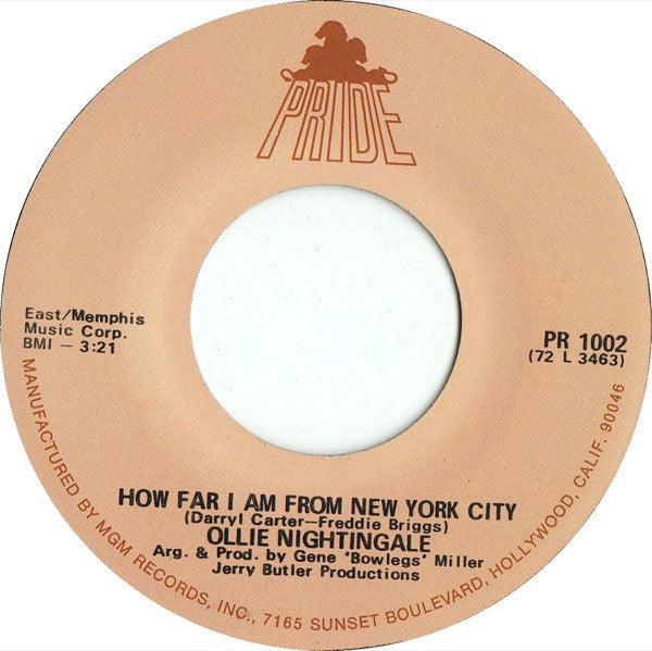 Ollie Nightingale - How Far Am I From New York City / May The Best Man Win (7", Single, 45 RPM) (Very Good (VG))