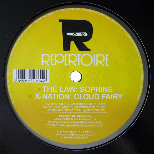 The Law, X Nation - Sophine / Cloud Fairy (12", 45 RPM) (Very Good Plus (VG+))